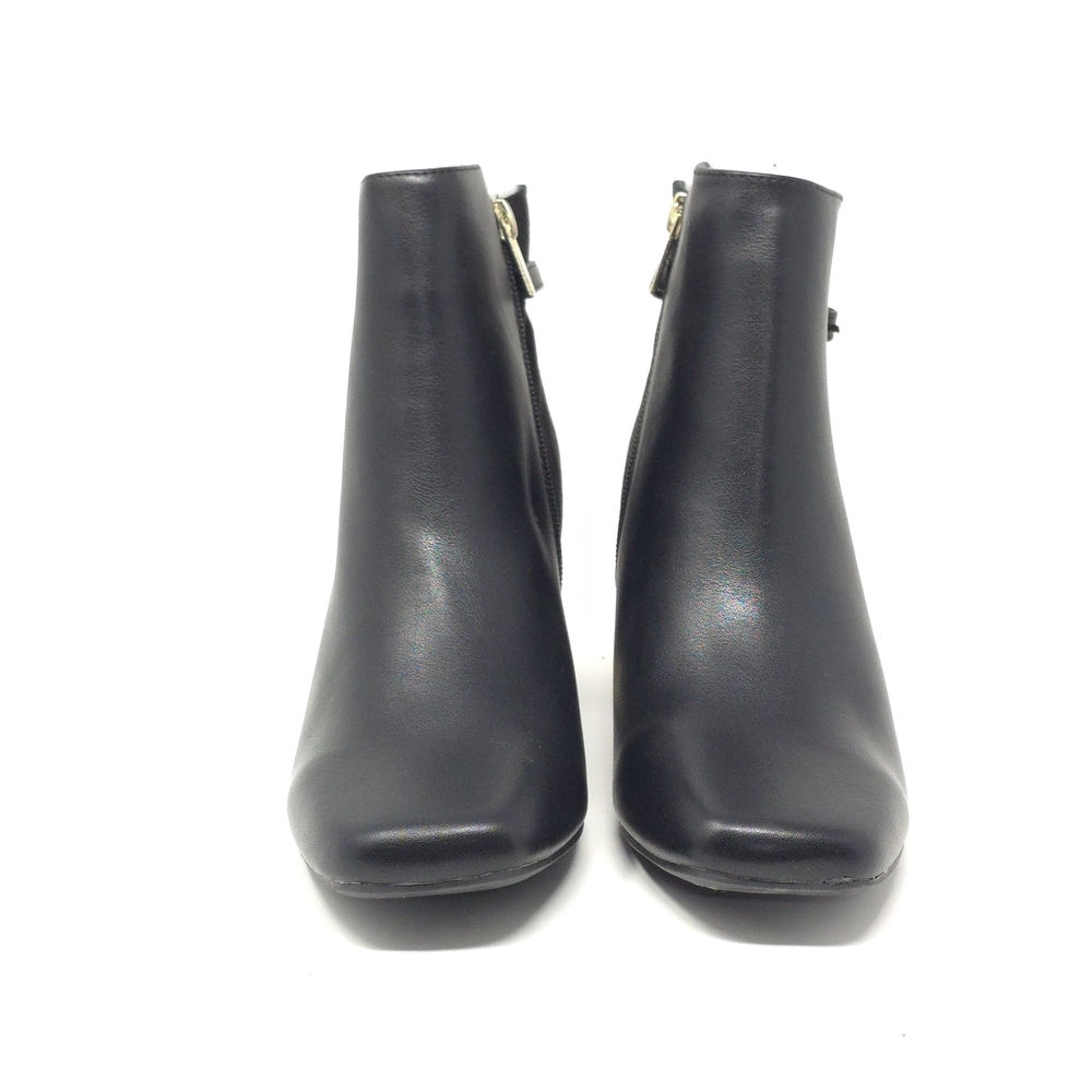 Jones New York Dress Booties with Block Heel and Gold Zip Ankle Boots 7M - Picture 3 of 16